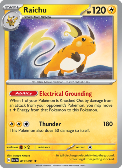 Raichu - pokemon TCG Card