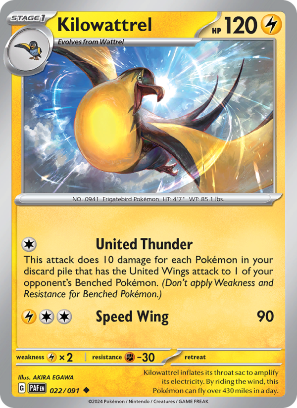 Kilowattrel - Pokémon TCG Card