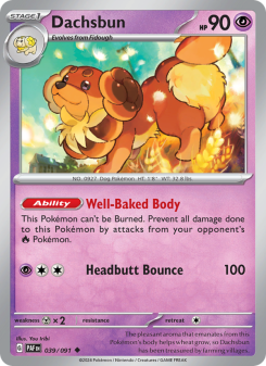Dachsbun - pokemon TCG Card