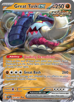 Great Tusk ex - pokemon TCG Card