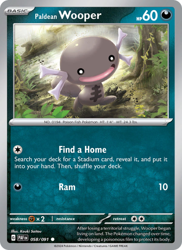 Paldean Wooper - Pokémon TCG Card