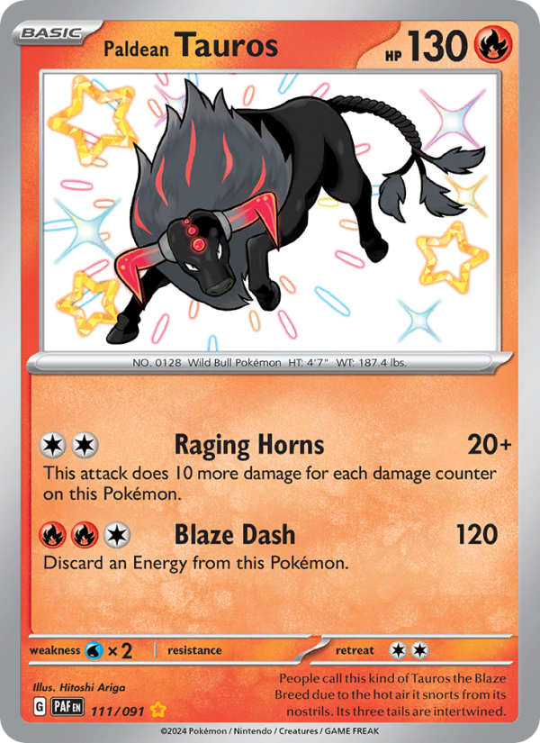 Paldean Tauros - Pokémon TCG Card