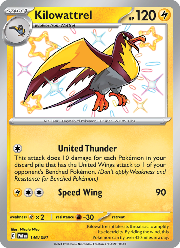 Kilowattrel - Pokémon TCG Card