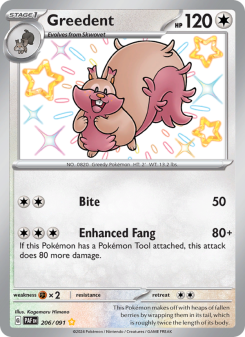 Greedent - pokemon TCG Card