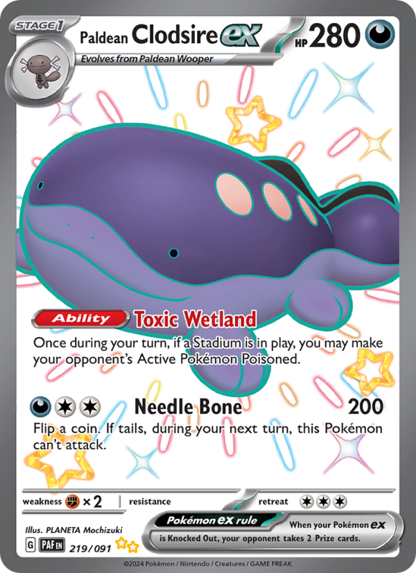 Paldean Clodsire ex - Pokémon TCG Card