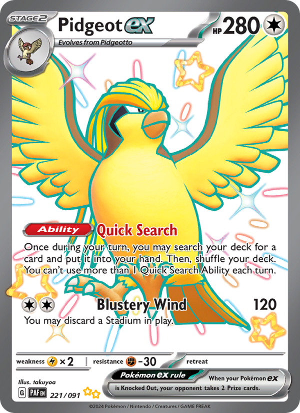 Pidgeot ex - Pokémon TCG Card