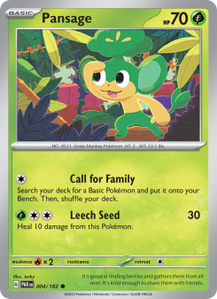 Pansage - pokemon TCG Card