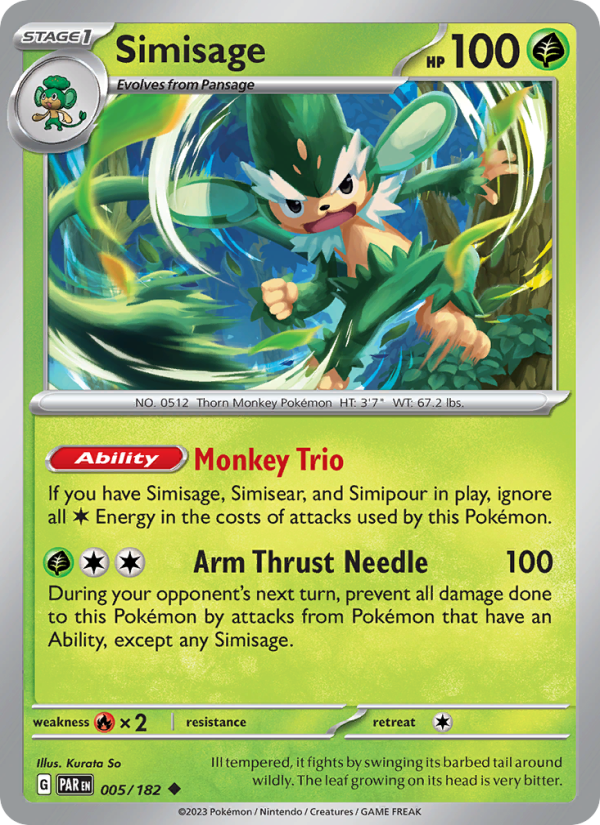 Simisage - Pokémon TCG Card