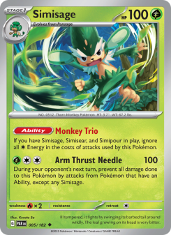 Simisage - pokemon TCG Card
