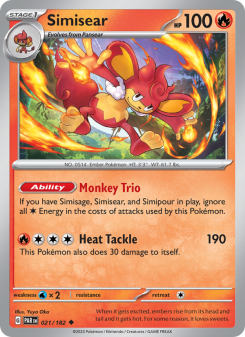 Simisear - pokemon TCG Card