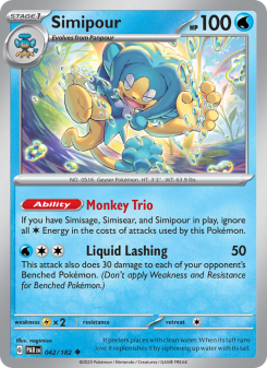 Simipour - pokemon TCG Card