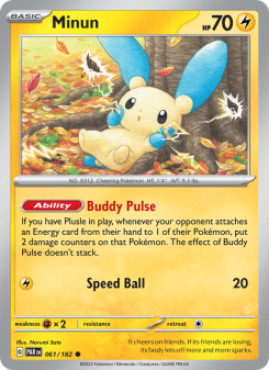 Minun - pokemon TCG Card