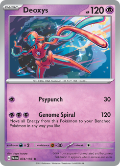 Deoxys - pokemon TCG Card