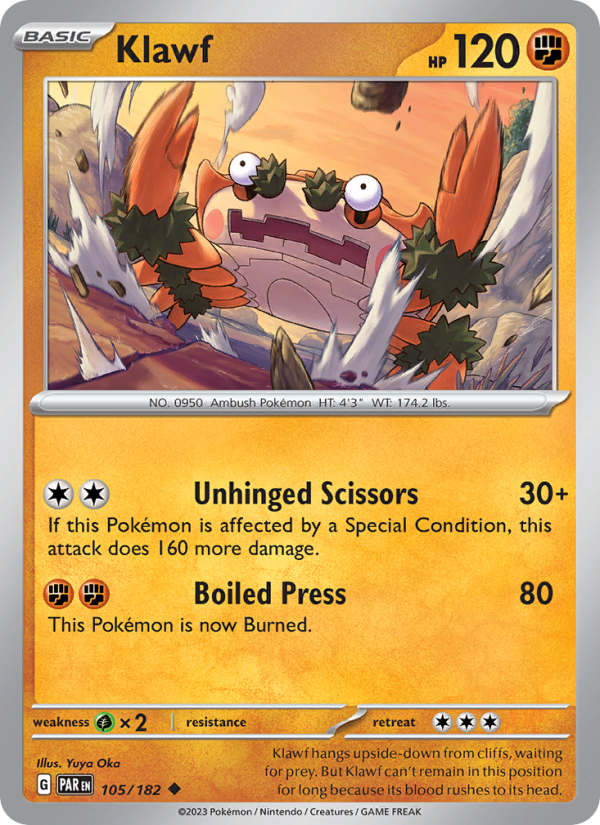 Klawf - Pokémon TCG Card