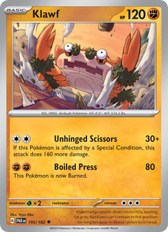 Klawf - pokemon TCG Card