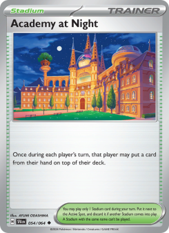 Academy at Night - pokemon TCG Card