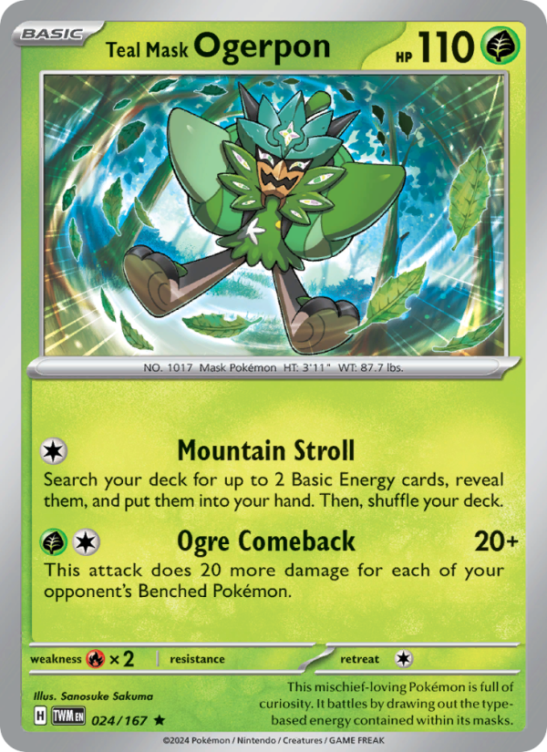 Teal Mask Ogerpon - Pokémon TCG Card