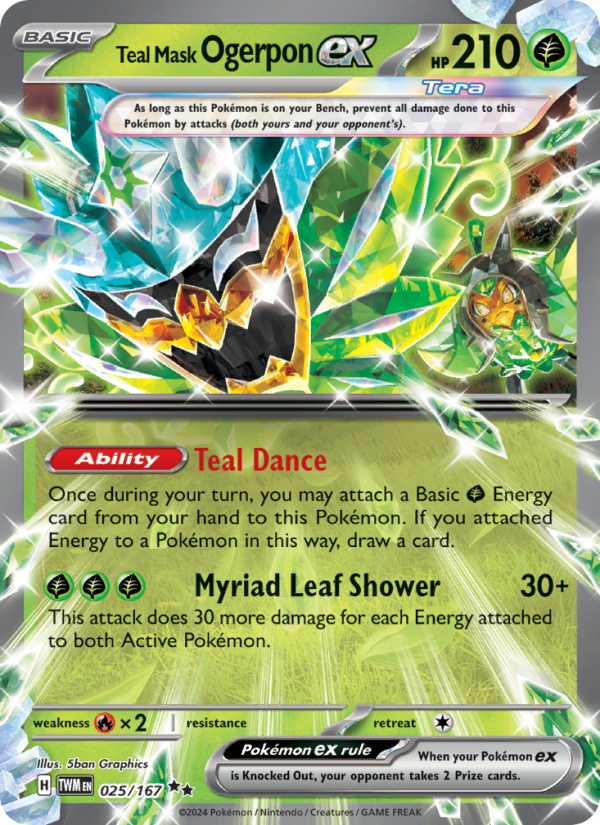 Teal Mask Ogerpon ex - Pokémon TCG Card