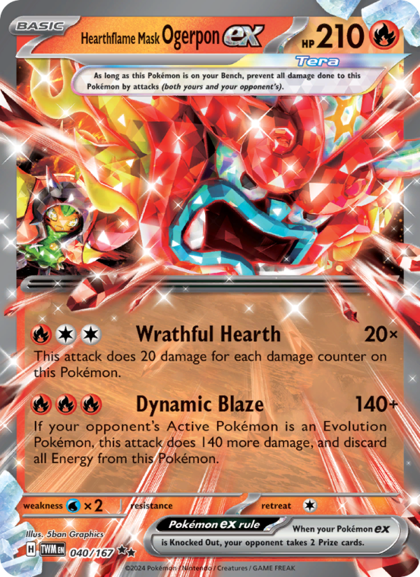 Hearthflame Mask Ogerpon ex - Pokémon TCG Card