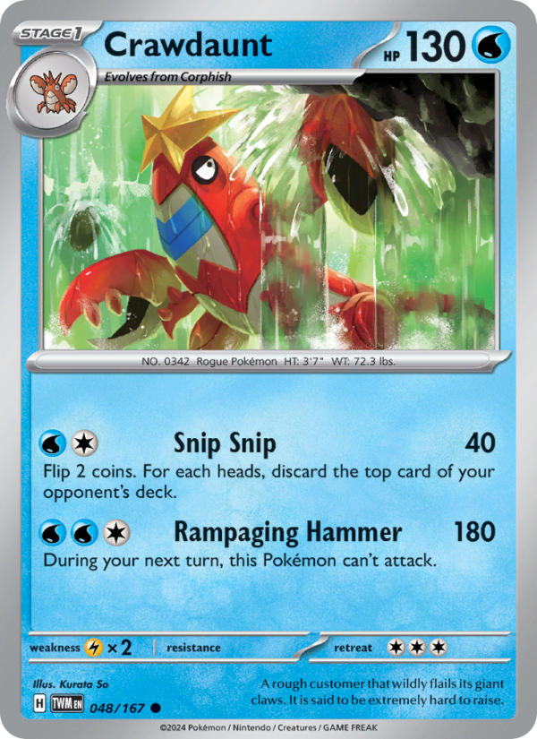 Crawdaunt - Pokémon TCG Card