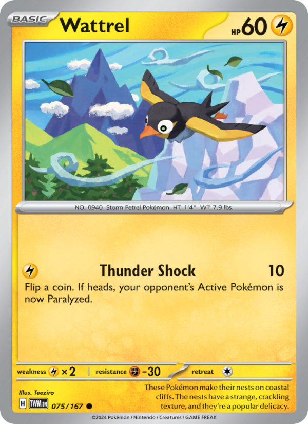 Wattrel - Pokémon TCG Card