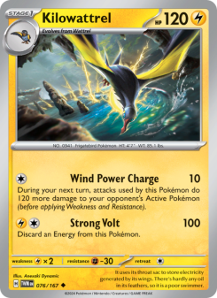 Kilowattrel - pokemon TCG Card