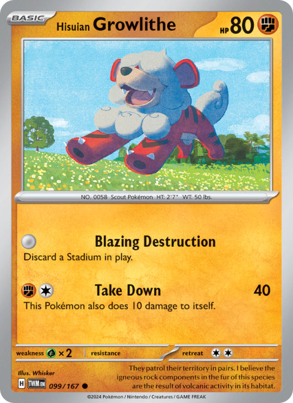 Hisuian Growlithe - Pokémon TCG Card