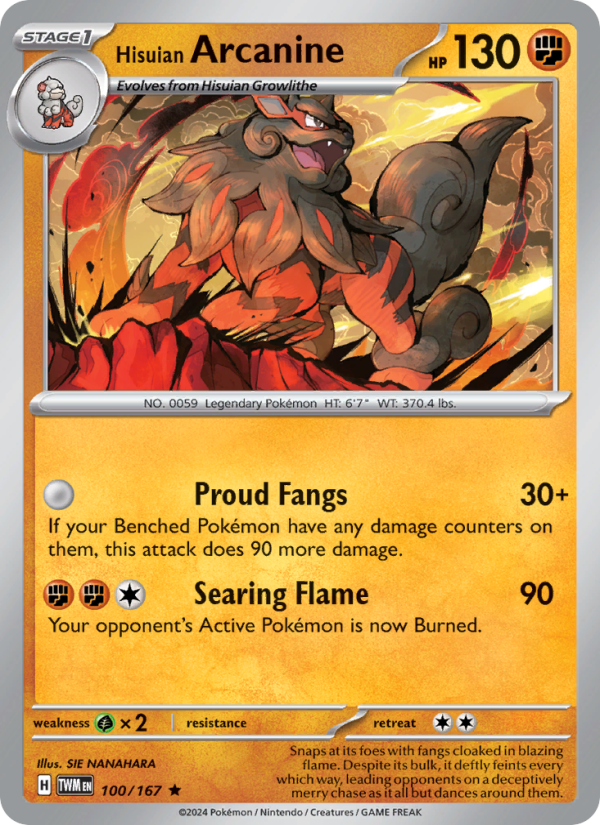 Hisuian Arcanine - Pokémon TCG Card