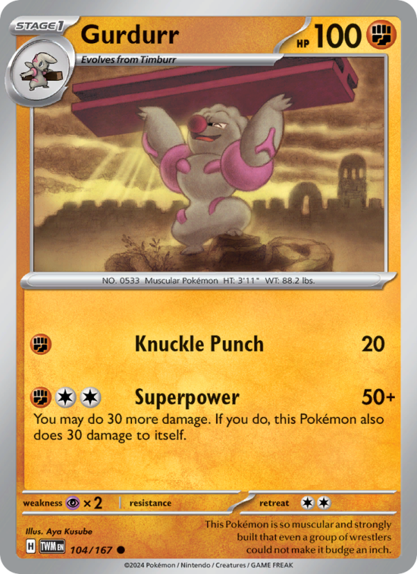 Gurdurr - Pokémon TCG Card