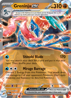 Greninja ex - pokemon TCG Card