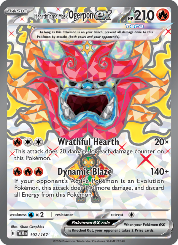 Hearthflame Mask Ogerpon ex - Pokémon TCG Card