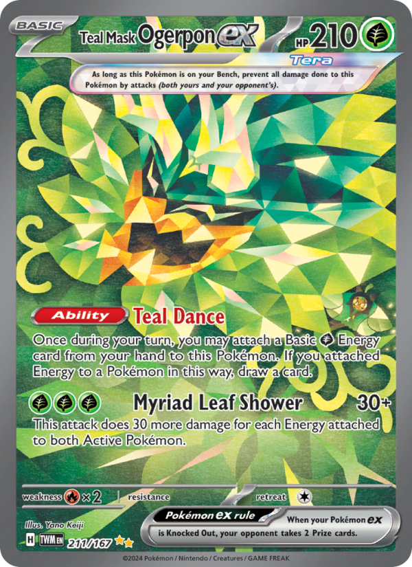 Teal Mask Ogerpon ex - Pokémon TCG Card