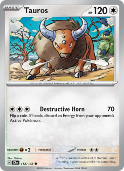 Tauros - pokemon TCG Card