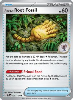 Antique Root Fossil - pokemon TCG Card