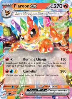 Flareon ex - pokemon TCG Card