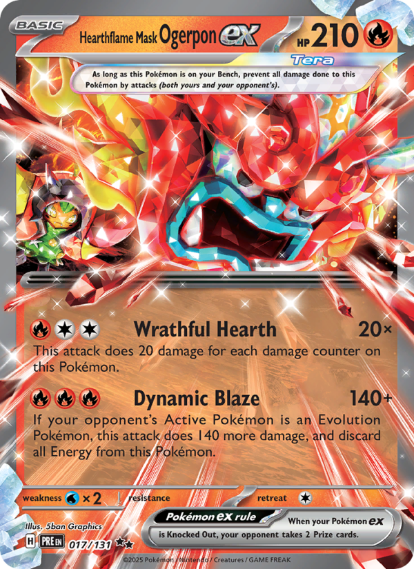 Hearthflame Mask Ogerpon ex - Pokémon TCG Card