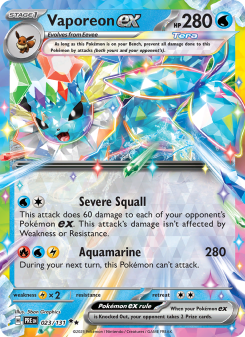 Vaporeon ex - pokemon TCG Card