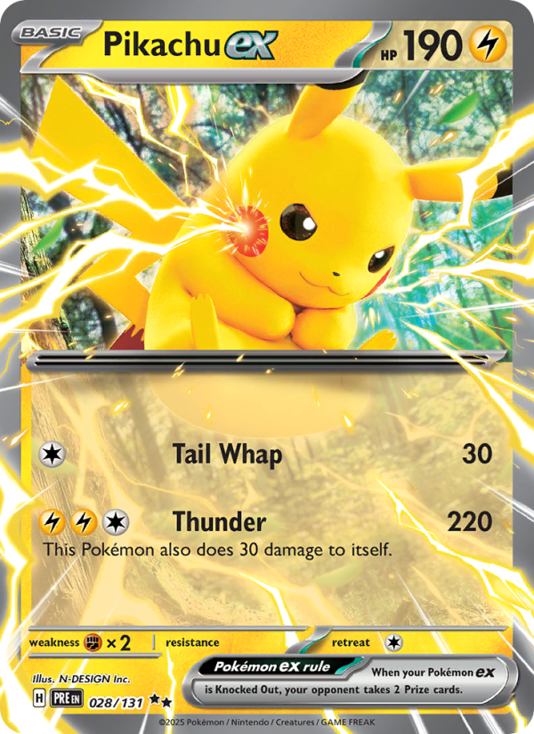 Pikachu ex - Pokémon TCG Card