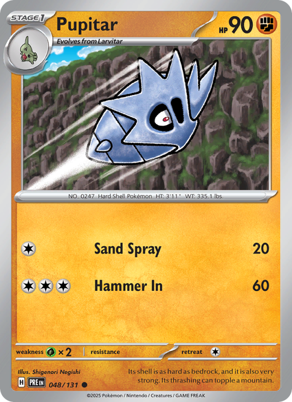 Pupitar - Pokémon TCG Card