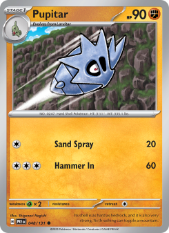 Pupitar - pokemon TCG Card