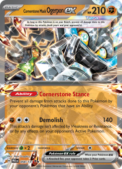Cornerstone Mask Ogerpon ex - pokemon TCG Card
