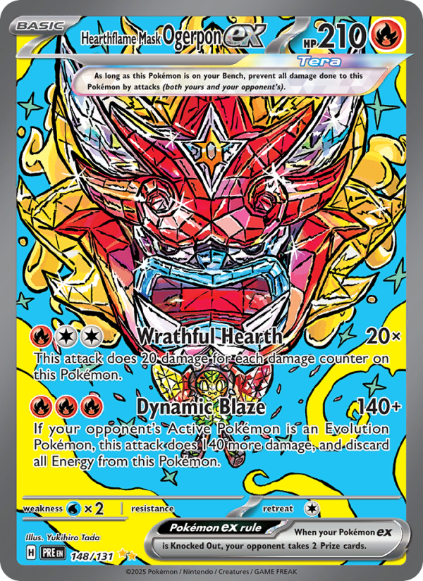 Hearthflame Mask Ogerpon ex - Pokémon TCG Card