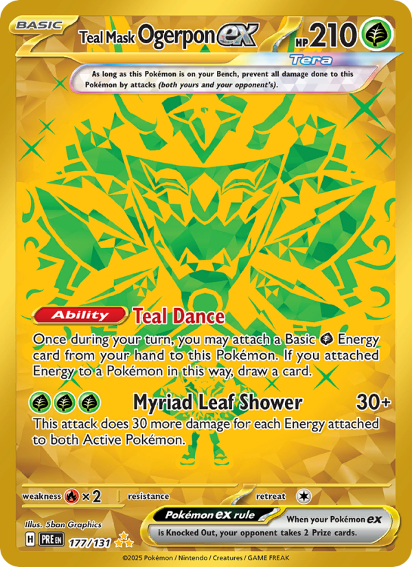 Teal Mask Ogerpon ex - Pokémon TCG Card
