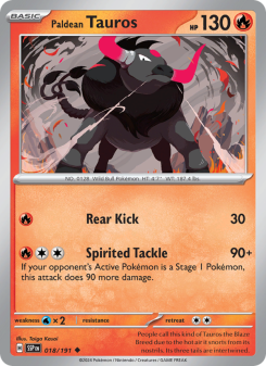 Paldean Tauros - pokemon TCG Card