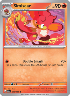 Simisear - pokemon TCG Card