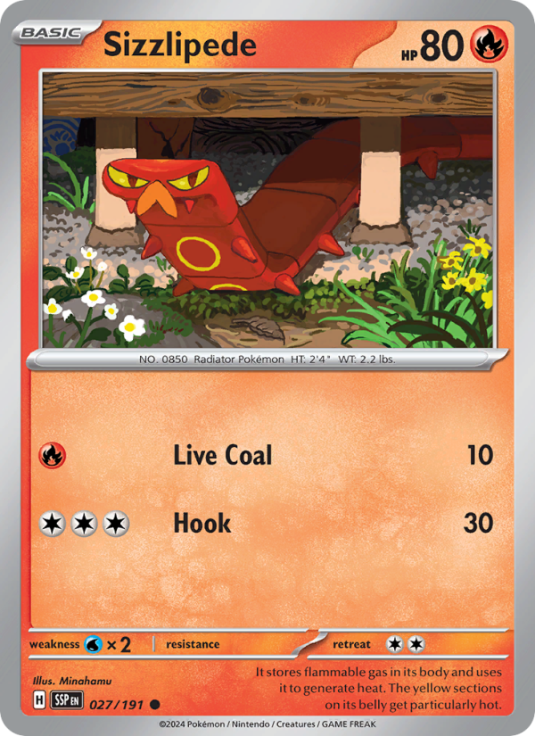 Sizzlipede - Pokémon TCG Card