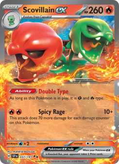 Scovillain ex - pokemon TCG Card