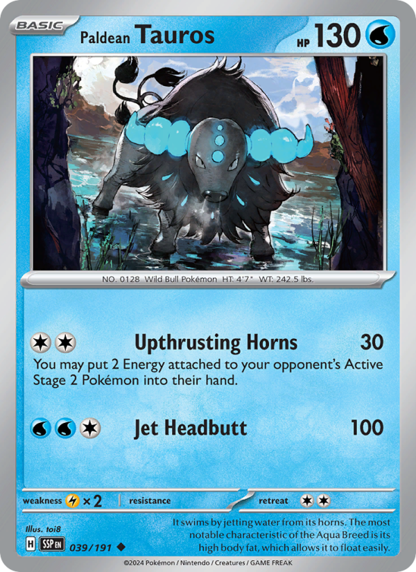 Paldean Tauros - Pokémon TCG Card