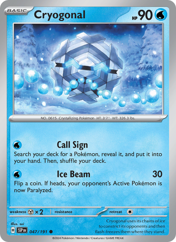 Cryogonal - Pokémon TCG Card
