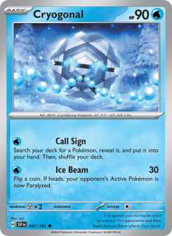 Cryogonal - pokemon TCG Card